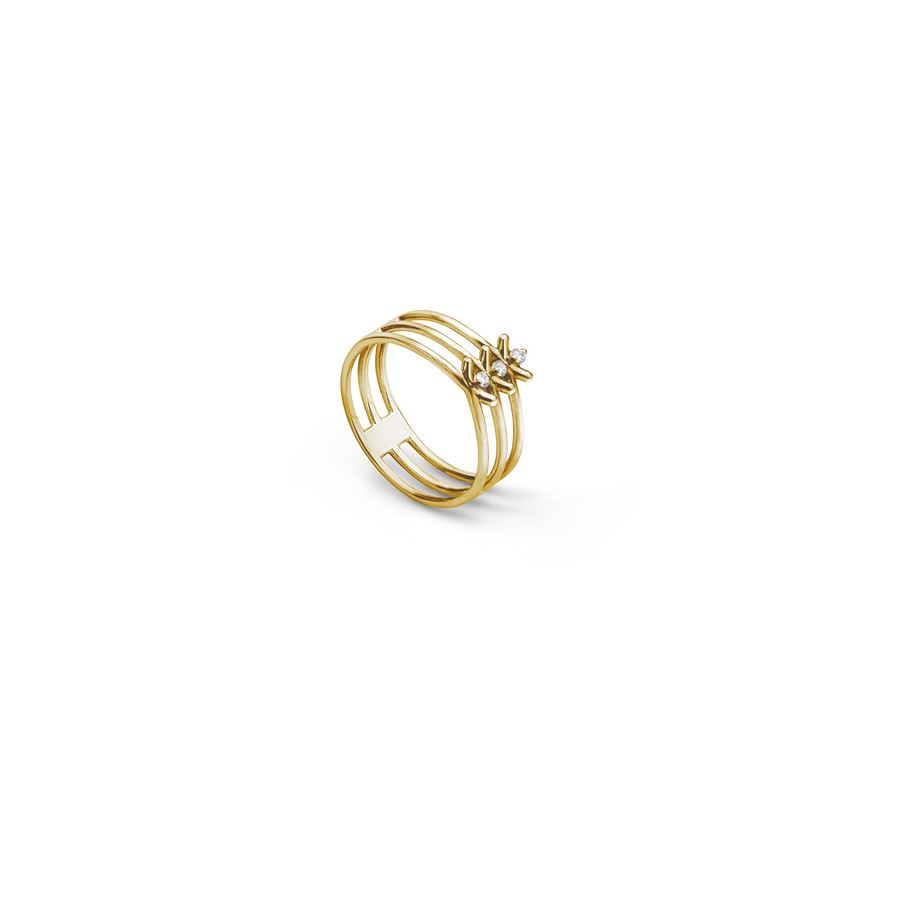 Anello 'Spinae' 3 elementi SPINAE | AN 3FAU18G CT 0,05